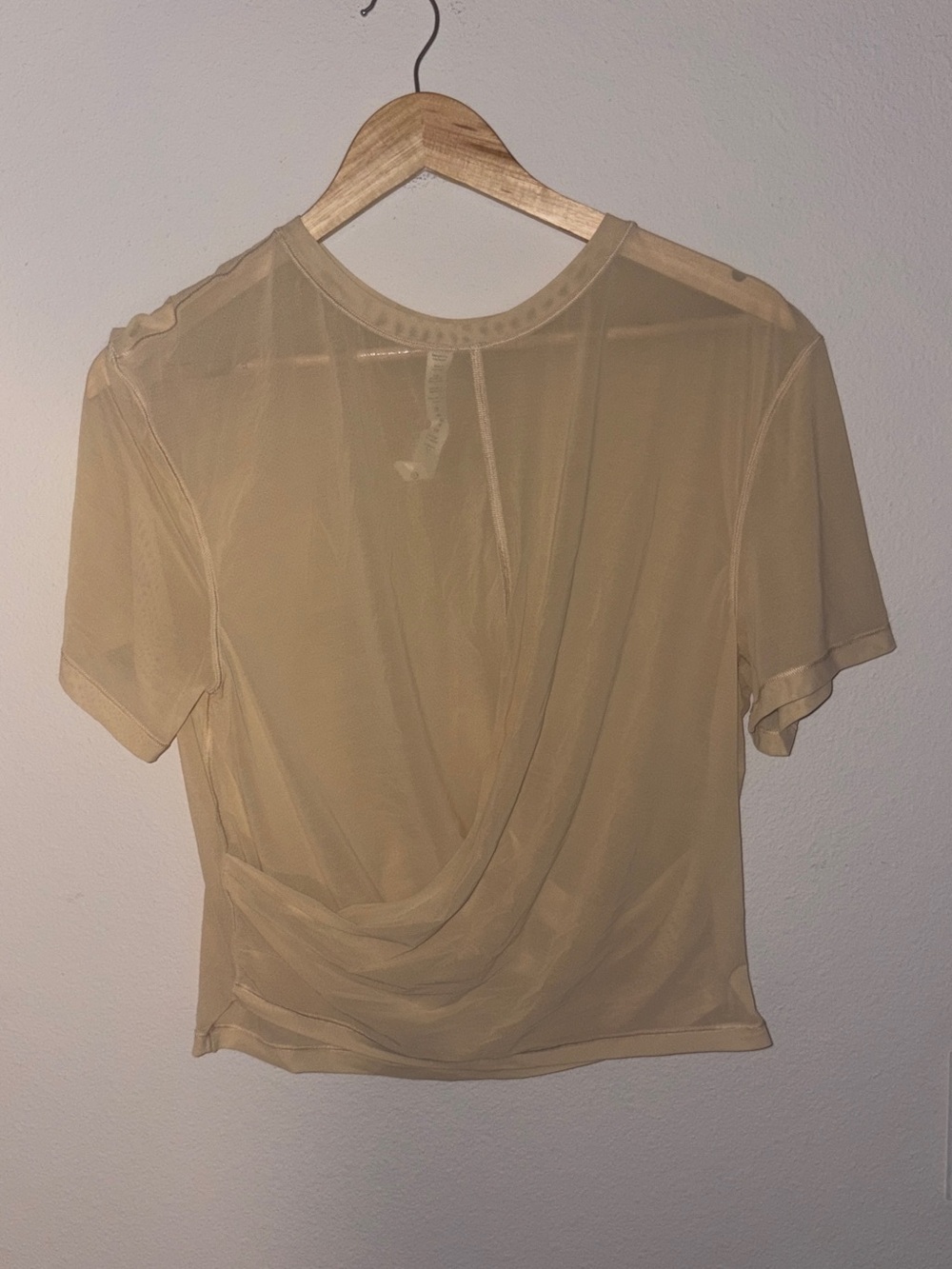 lululemon athletica Sheer Draped Short Sleeve Top